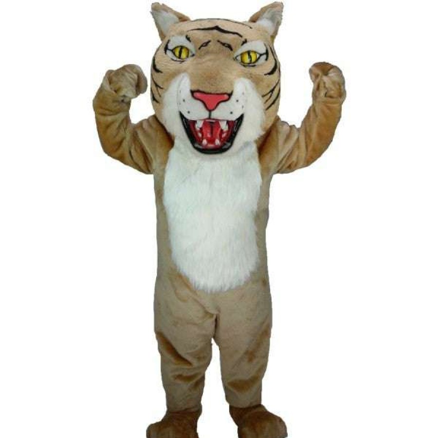 Cat Mascots * | Mask Us Tan Wildcat Lightweight Mascot Costume