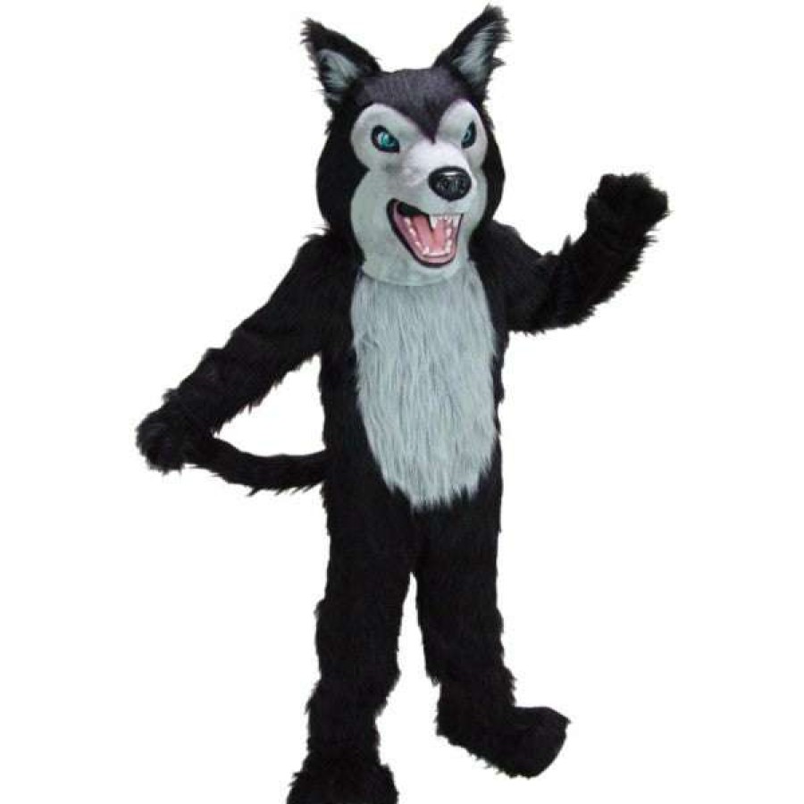 Farm Animal Mascots * | Mask Us Farm Animal Mascots Fierce Wolf Mascot Costume