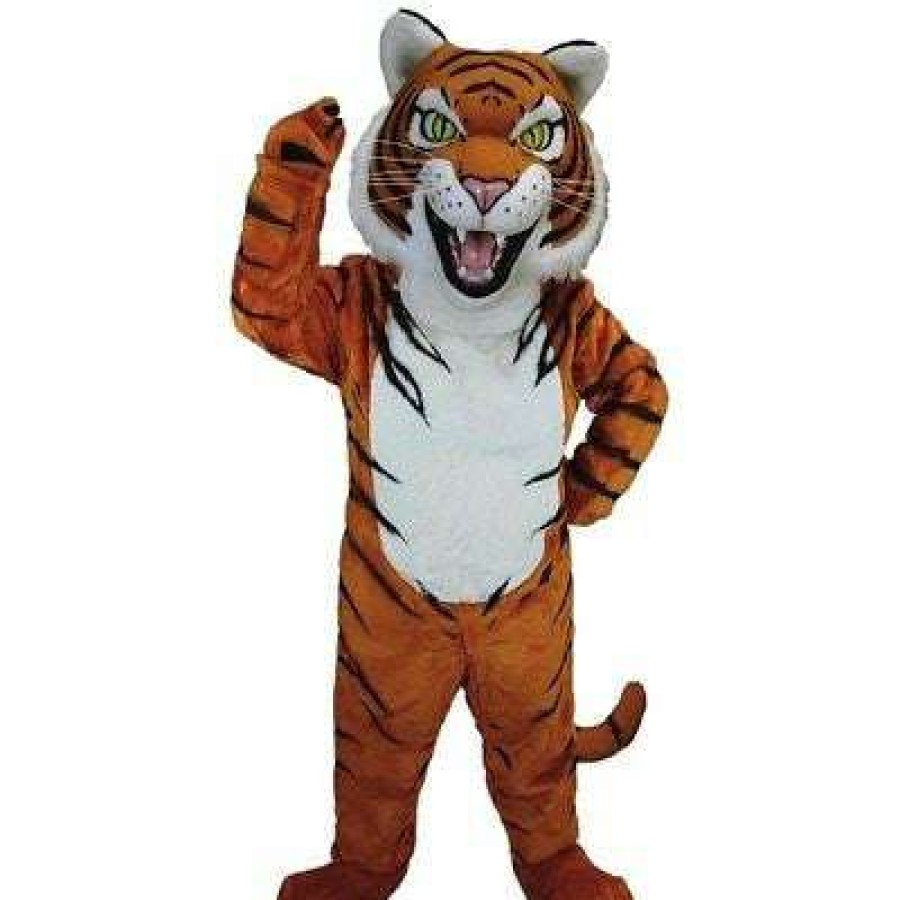 Cat Mascots * | Mask Us Siberian Tiger Professional Quality Mascot Costume Adult Size Cat Mascots