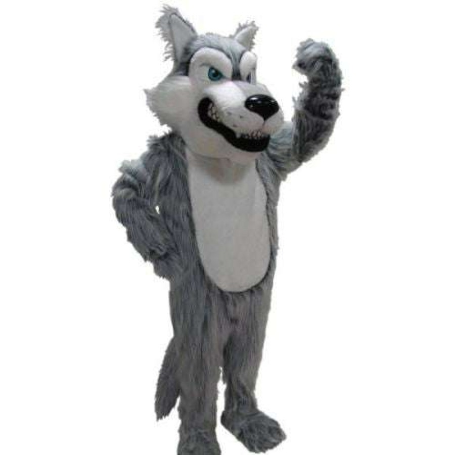 Forest Animal Mascots * | Mask Us Forest Animal Mascots Grey Wolf Mascot Costume