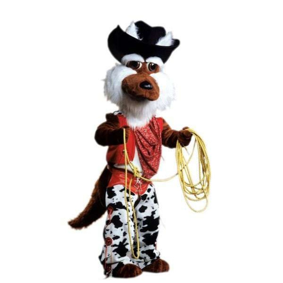 Forest Animal Mascots * | Alinco Costumes Cowboy Coyote Mascot Costume