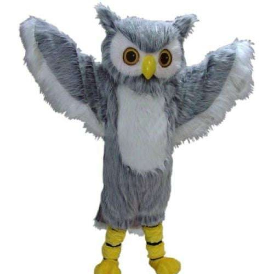 Bird Mascots * | Mask Us Bird Mascots Grey Owl Mascot Costume Adult Size