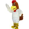 Bird Mascots * | Mask Us White Rooster Lightweight Mascot Costume