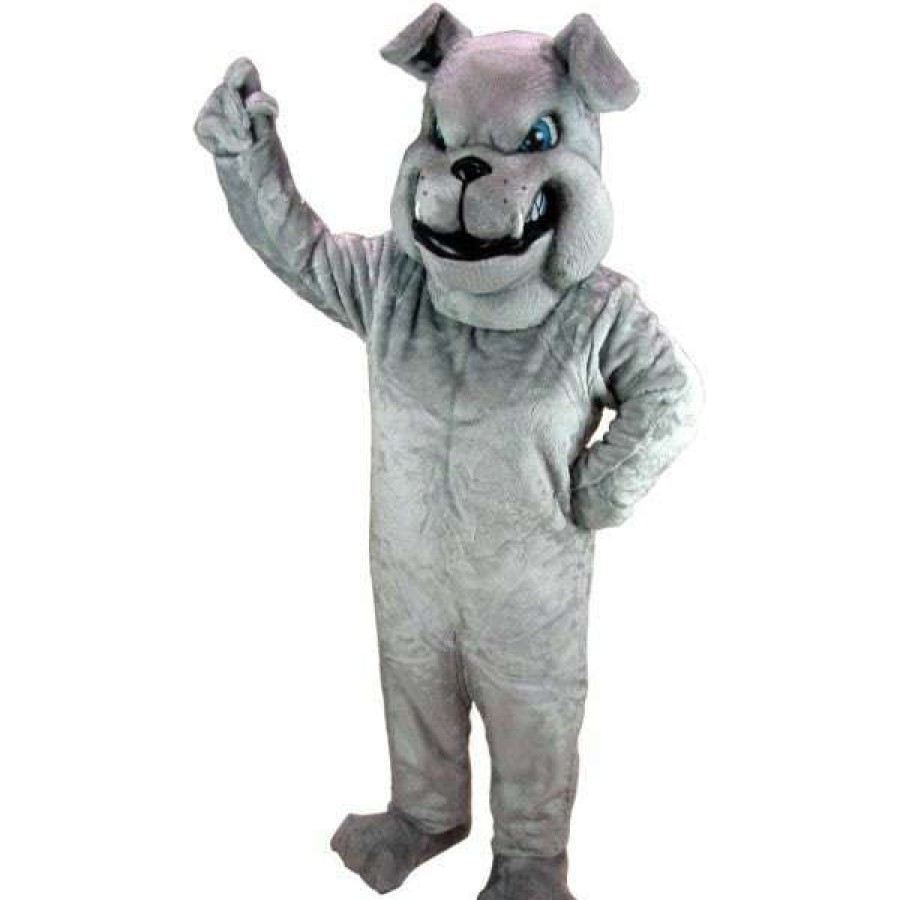 Dog Mascots * | Mask Us Grey Bulldog Mascot Costume