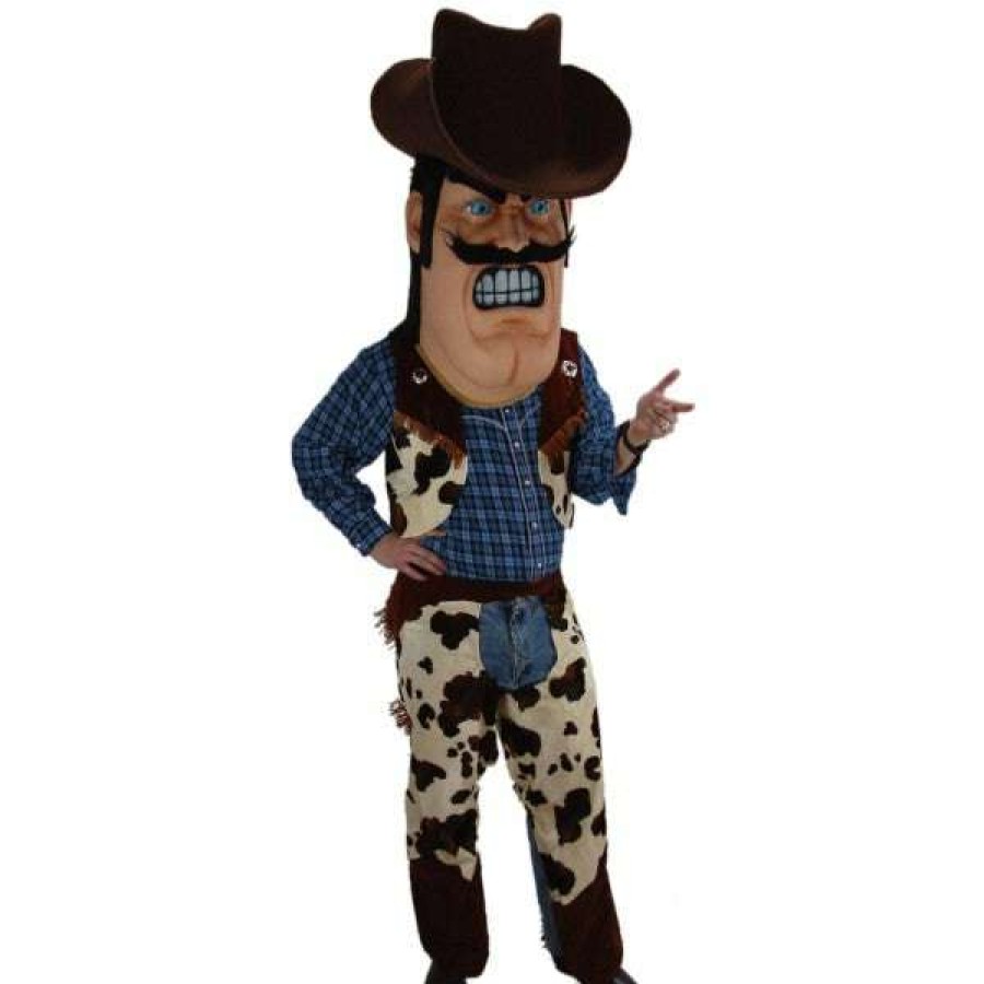 Character Mascots * | Mask Us Cowboy Mascot Costume Character Mascots