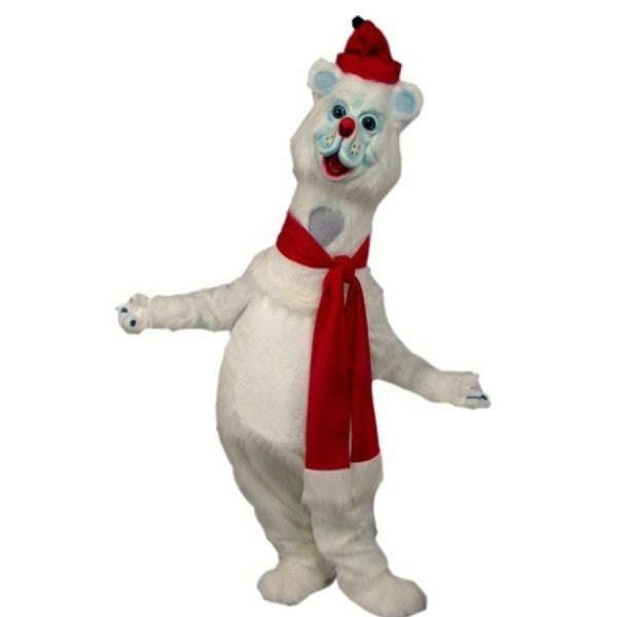 Bear Mascots * | Alinco Costumes Polar Bear Mascot Costume