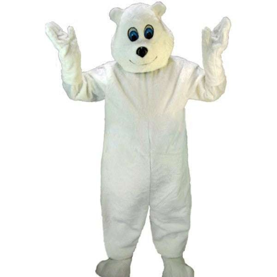 Bear Mascots * | Mask Us Happy Polar Bear Lightweight Mascot Costume Bear Mascots