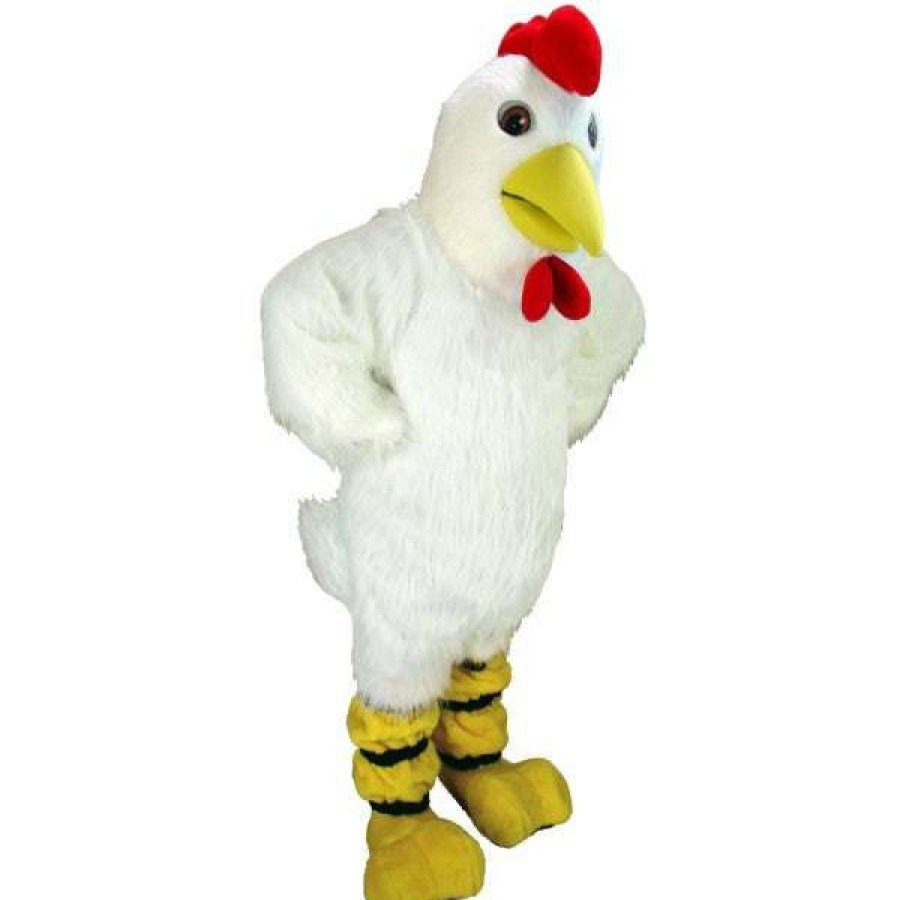 Bird Mascots * | Mask Us White Hen Lightweight Mascot Costume