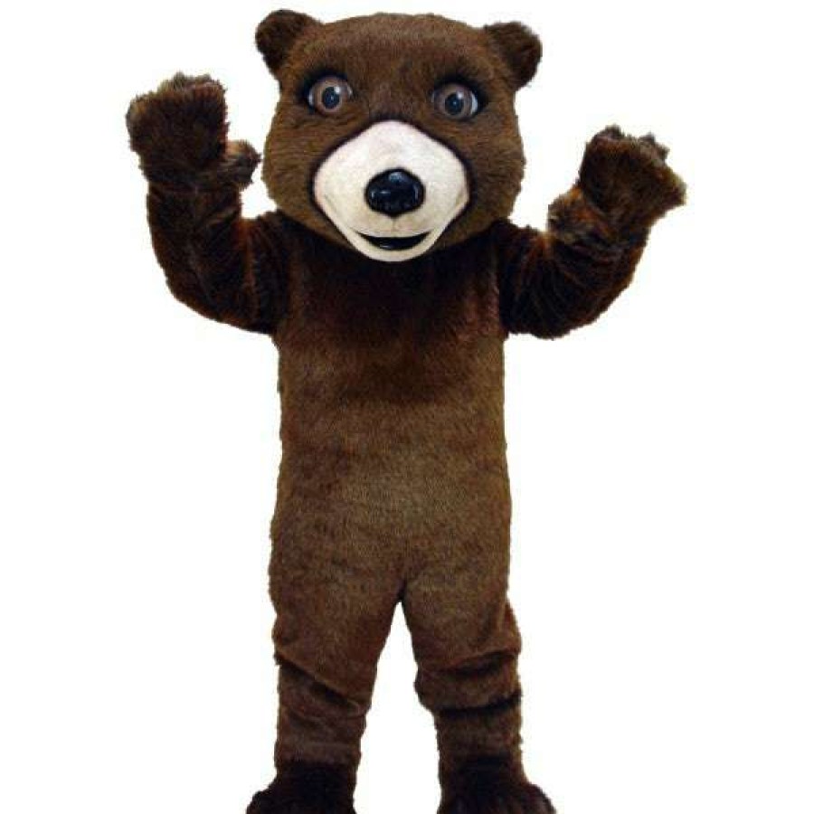 Bear Mascots * | Mask Us Friendly Grizzly Bear Lightweight Mascot Costume