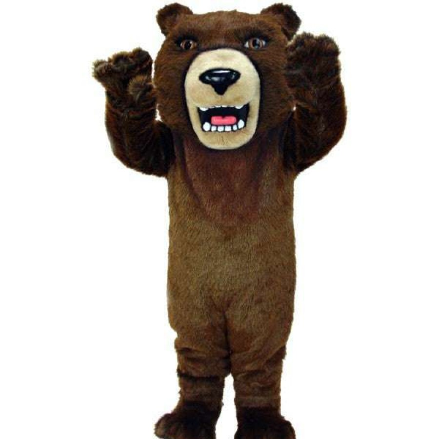 Bear Mascots * | Mask Us Bear Mascots Brown Grizzly Lightweight Mascot Costume