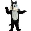 Forest Animal Mascots * | Mask Us Forest Animal Mascots Black Wolf Lightweight Mascot Costume