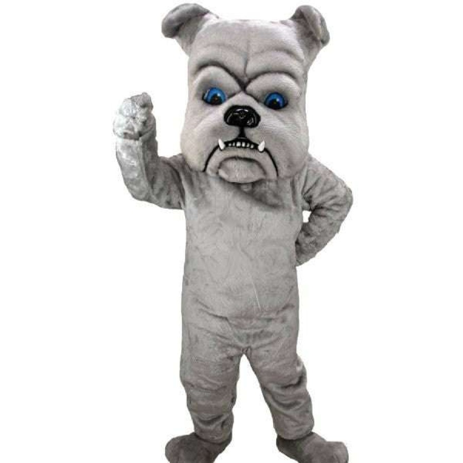 Dog Mascots * | Mask Us Grey Bulldog Lightweight Mascot Costume