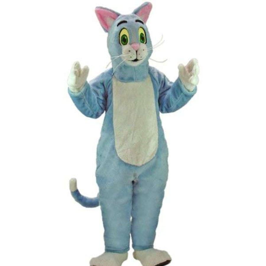 Cat Mascots * | Mask Us Blue Cat Mascot Costume Cat Mascots