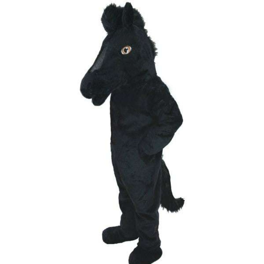 Farm Animal Mascots * | Mask Us Farm Animal Mascots Black Mustang Lightweight Mascot Costume