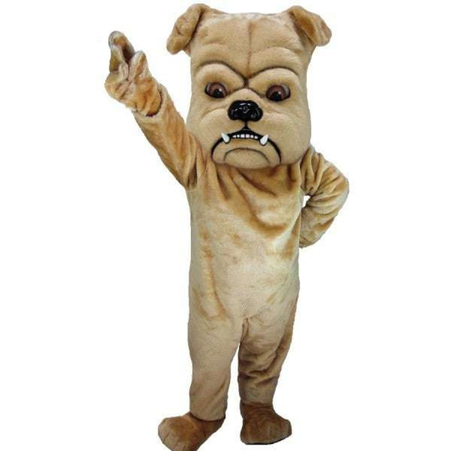 Dog Mascots * | Mask Us Tan Bulldog Lightweight Mascot Costume Dog Mascots