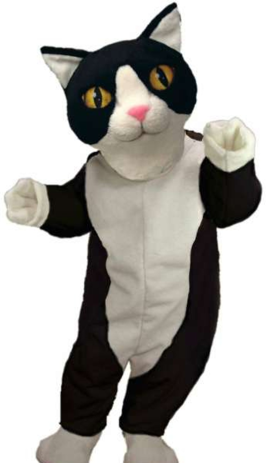 Cat Mascots * | Mask Us Cat Mascots Black & White Cat Mascot Costume